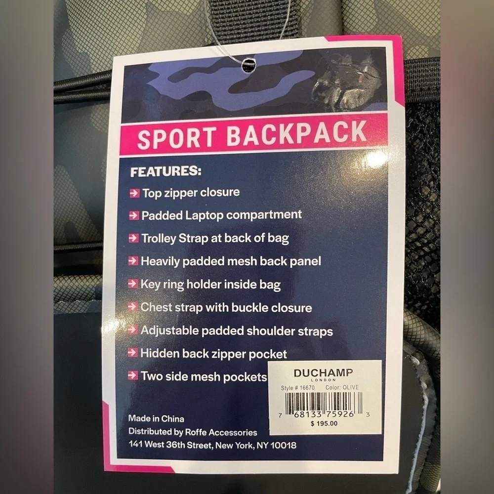 Duchamp Rubberized Sport Backpack